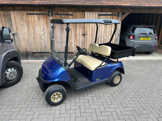 Electric blue EZGO RXV ELiTE buggy delivered to a long-standing private customer.