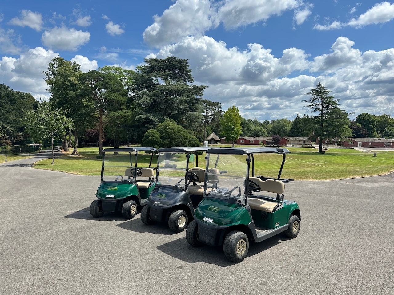 Used golf buggies for sale UK – Motorculture stock display