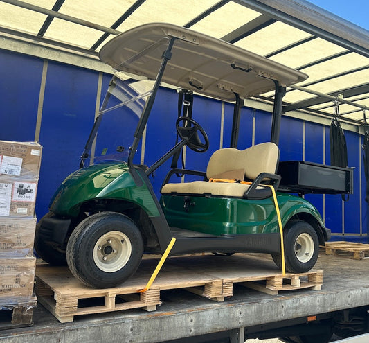 Refurbished petrol Yamaha Drive golf buggy delivered to an adventure park in the Midlands.