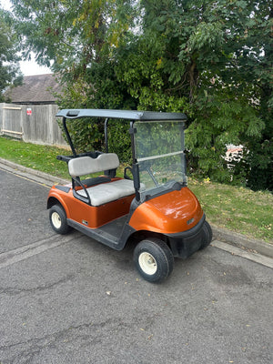 2019 EZGO RXV ELiTE - Electric - Sunburst Orange - Used - Good Condition thumbnail 1
